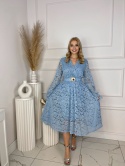 Sukienka GABI koronka błękit