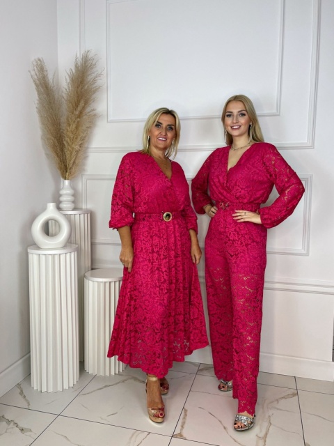 Sukienka GABI koronka fuksja