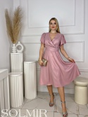 Sukienka RIMINA MIDI pudrowy róż