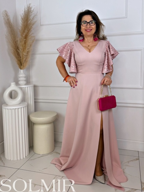 Sukienka ATENA pudrowy róż