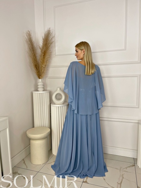 Sukienka ZAFIRA jeansowy błękit