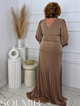 Sukienka premium SINEM karmelowy beż