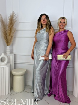 Sukienka premium YOLANDA srebro