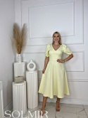 Sukienka CAMILLA MIDI masełkowy żółty