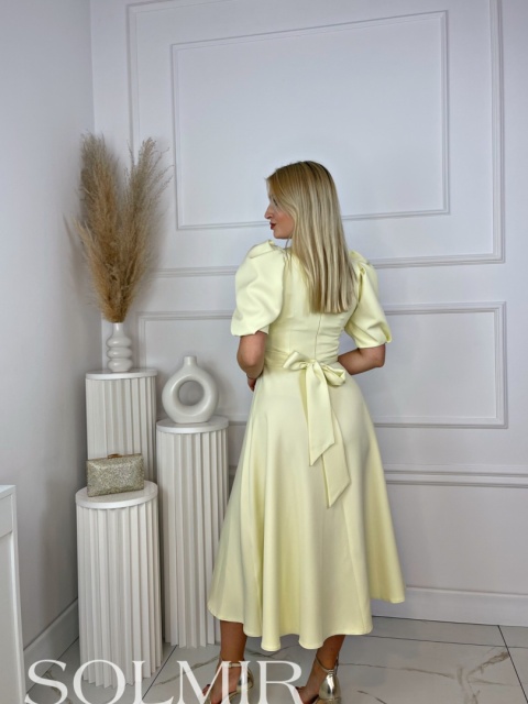 Sukienka CAMILLA MIDI masełkowy żółty