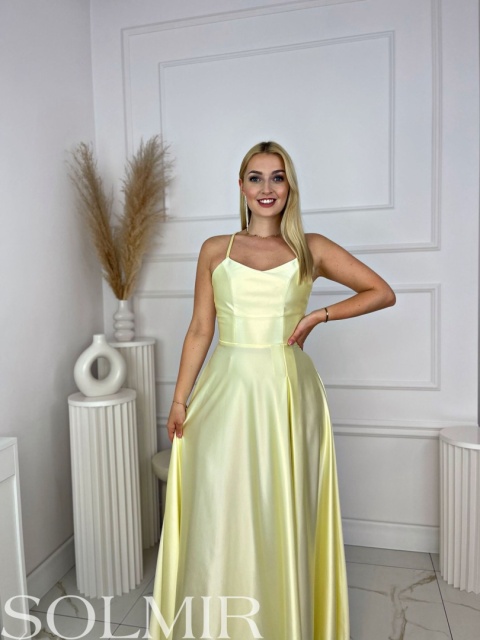 Sukienka ELDANA masełkowy żółty