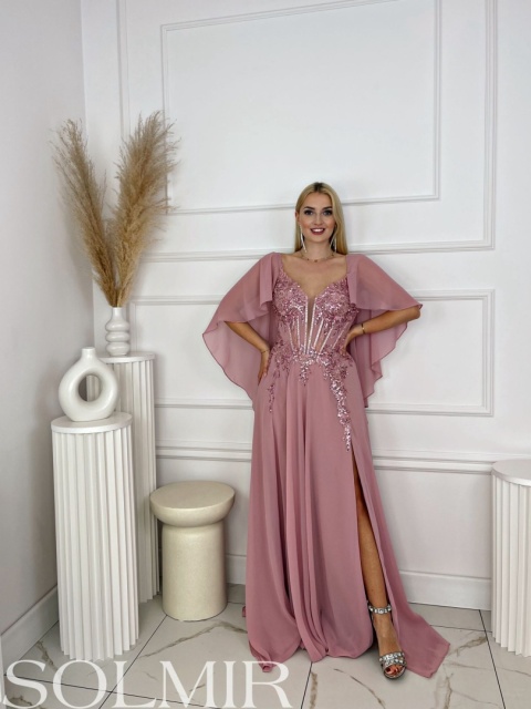 Sukienka ZAFIRA brudny róż