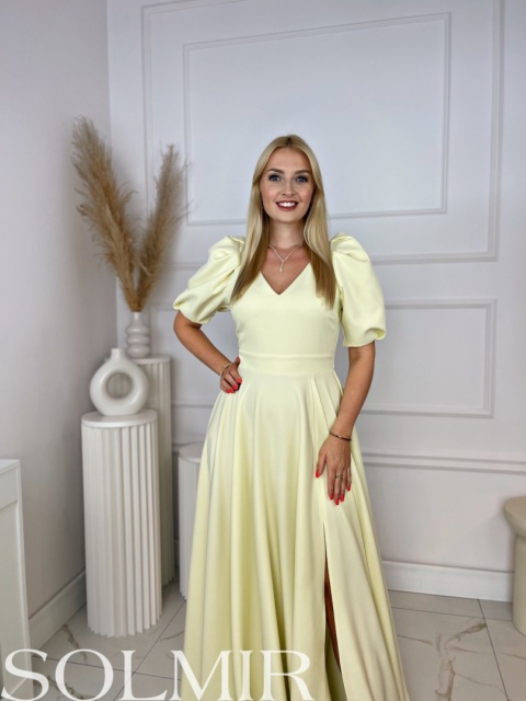 Sukienka CAMILLA masełkowy żółty
