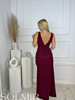 Sukienka NOLA bordo brokat