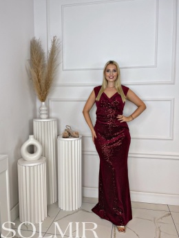 Sukienka VELVETTA bordo