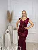 Sukienka VELVETTA bordo