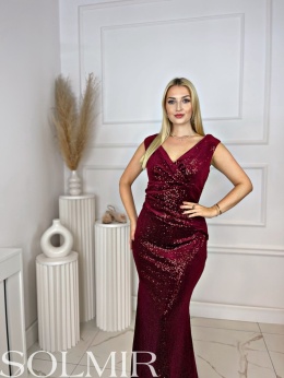 Sukienka VELVETTA bordo