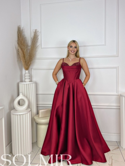 Sukienka STELLA bordo