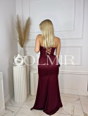 Sukienka BRIANA ciemne bordo / burgund