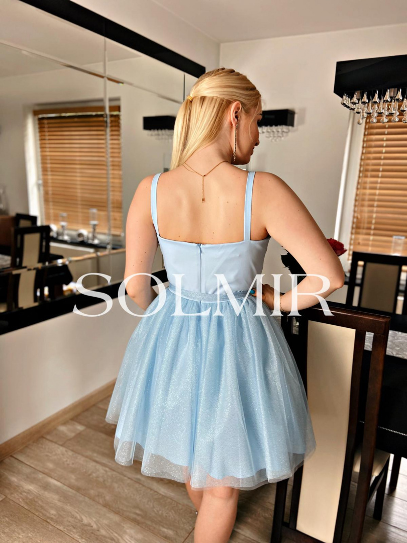 Sukienka BABY DOLL błękit brokat Sukienka BABY DOLL błękit brokat