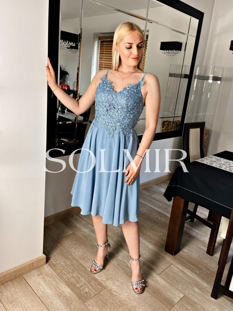 Sukienka PAULINE jeansowy niebieski Sukienka PAULINE jeansowy niebieski