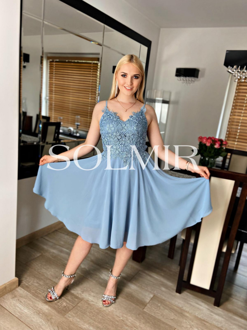 Sukienka PAULINE jeansowy niebieski Sukienka PAULINE jeansowy niebieski