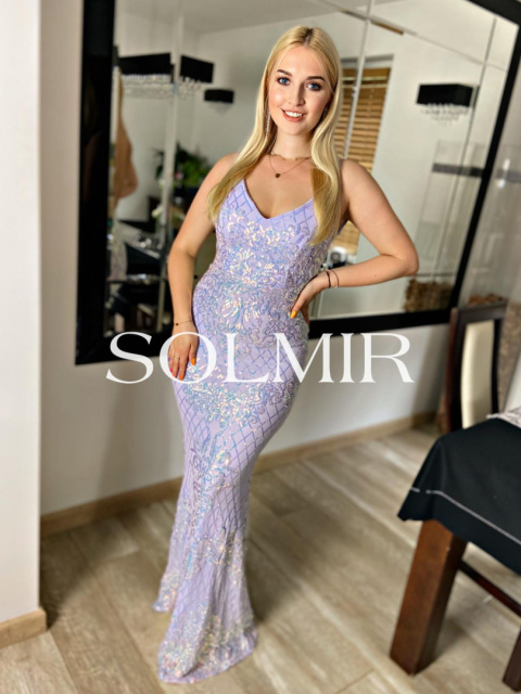 Sukienka LAZUR fioletowy multikolor Sukienka LAZUR fioletowy multikolor