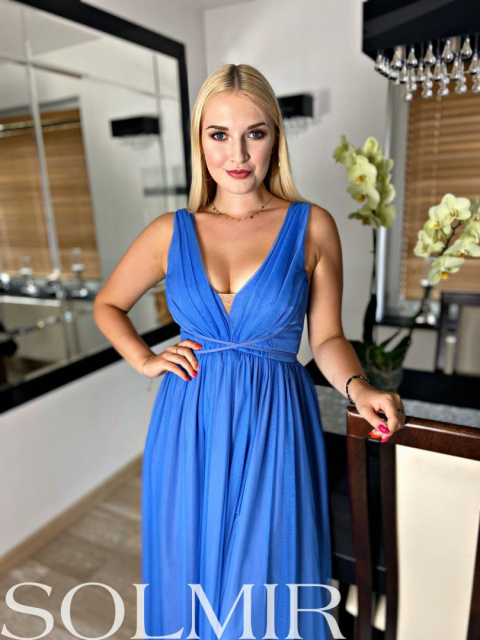 Sukienka REXA jeansowy niebieski Sukienka REXA jeansowy niebieski