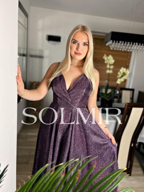 Sukienka ILONA ciemny fiolet Sukienka ILONA ciemny fiolet
