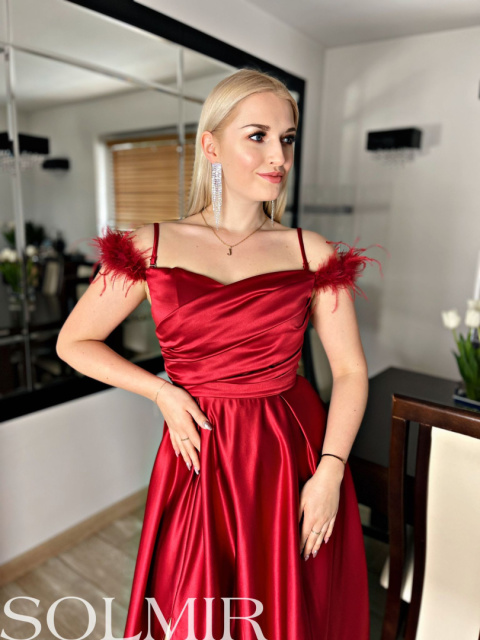 Sukienka VANESSA wiśniowa czerwień Sukienka VANESSA wiśniowa czerwień