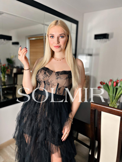 Sukienka SOFIA czerń z beżem Sukienka SOFIA czerń z beżem
